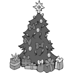 Weihnachtsfeier Christbaum Comic