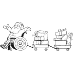 Fensterbilder Weihnachten Nikolaus Rollstuhl